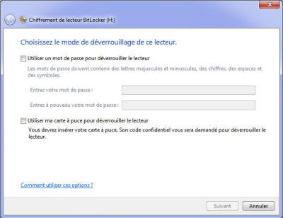 BitLocker activation