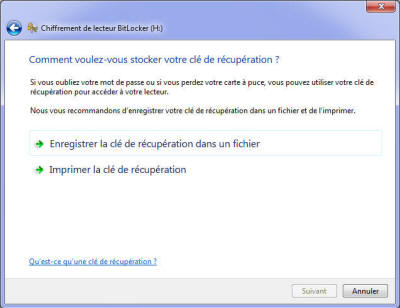 BitLocker to go mot de passe