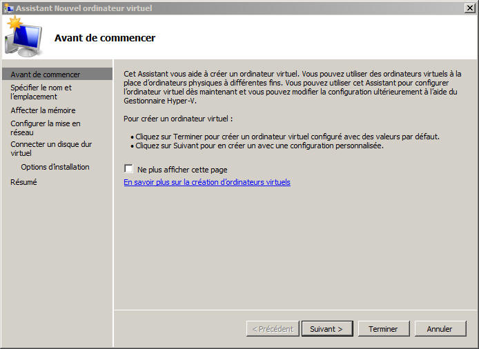 Assistant nouvelle machine