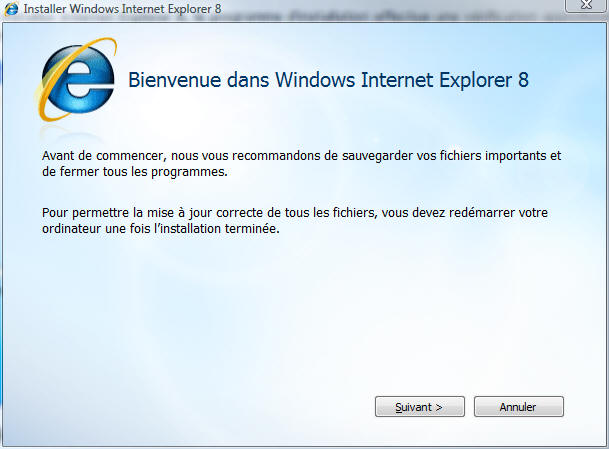 IE8 installation