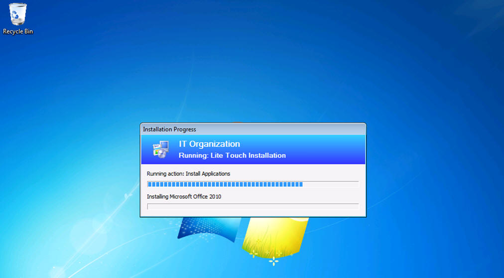 Lite touch setup applications