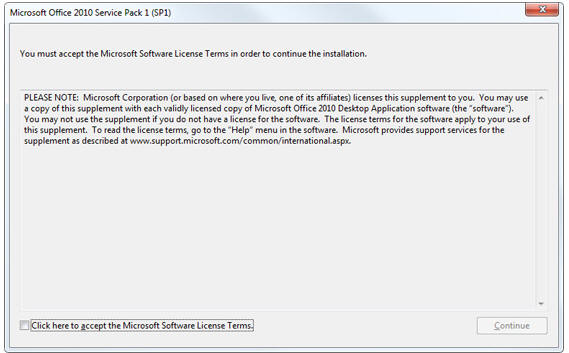 Office 2010 slipstream