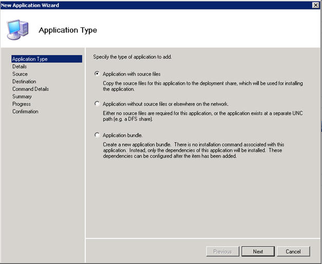 MDT new application type