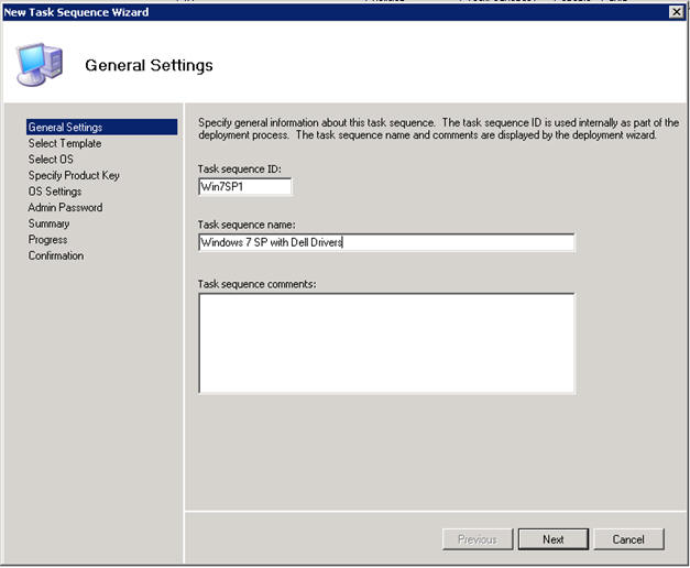 MDT task sequence wizzard