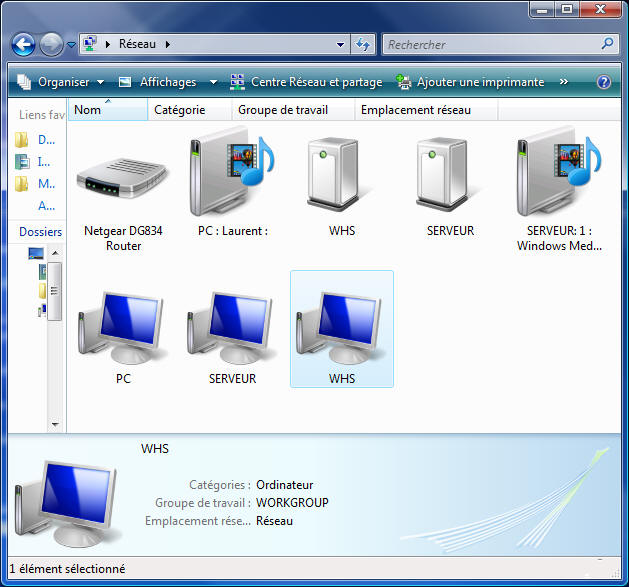 Voisinage réseau vista