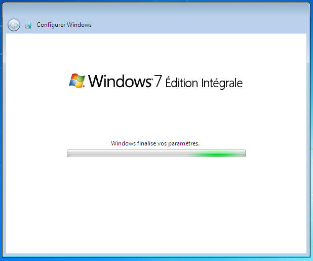 Windows 7 finalise vos paramètres